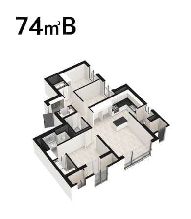 74㎡B 평면도